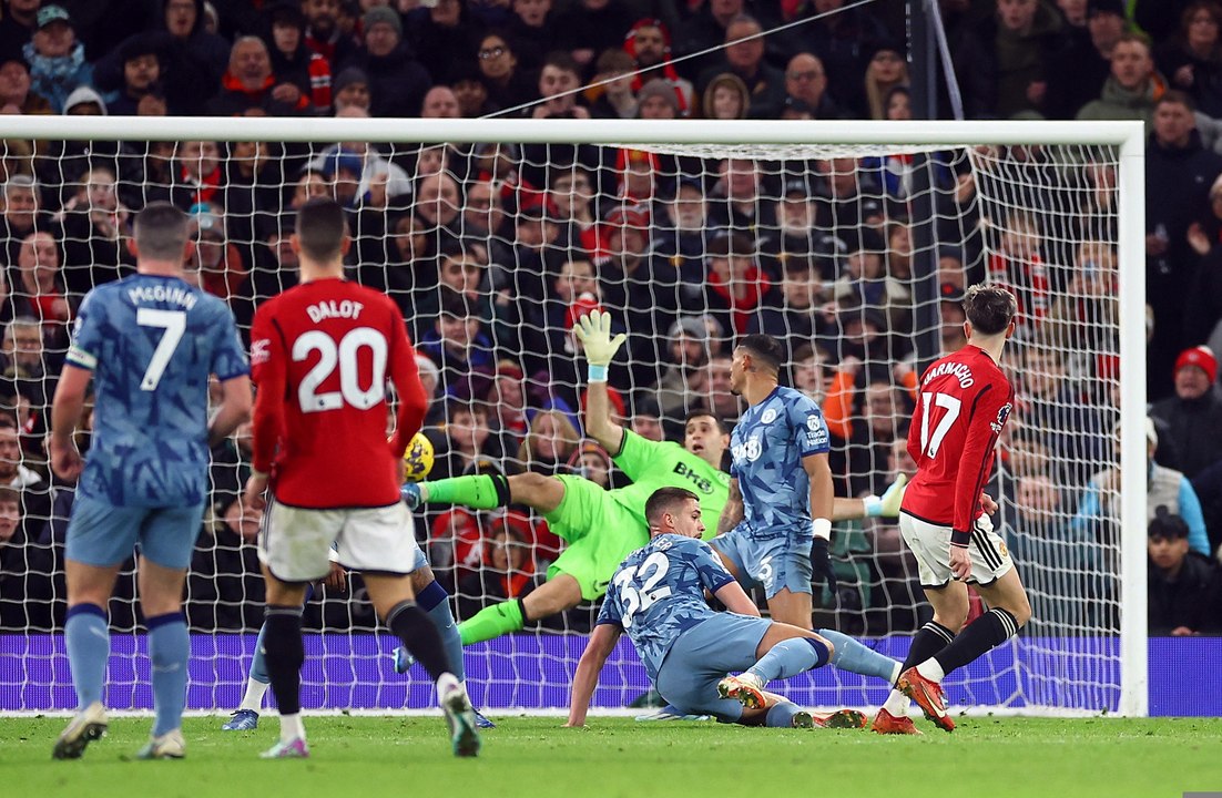 مانشستر يونايتد يعود من بعيد ويتجاوز أستون فيلا