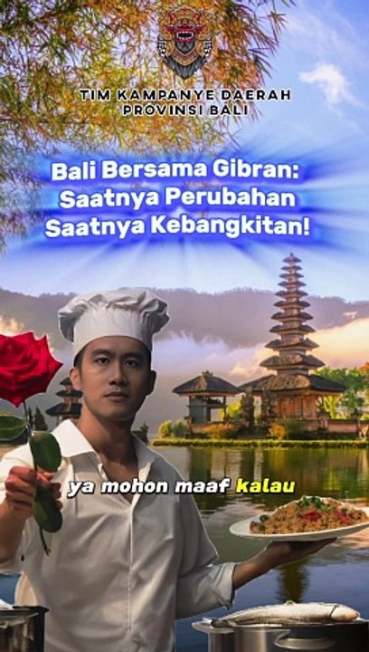 Gibran memasak’ bukan sekedar masak makanan, tapi memasak ide-ide segar dan menunjukkan kemampuan kepada publik. Saatnya generasi muda memasak perubahan!