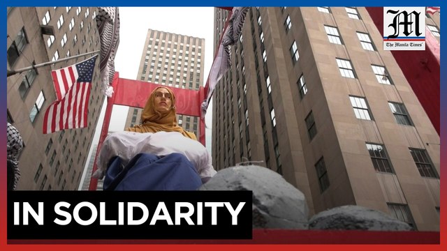 Palestinian supporters in US put up Nativity scene for Israel-Hamas war victims