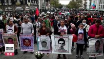 Padres de 43 normalistas de Ayotzinapa realizaron una peregrinación hacia la Basílica de Guadalupe