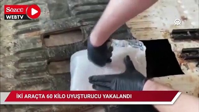 İki araçta 60 kilo 600 gram sentetik uyuşturucu ele geçirildi