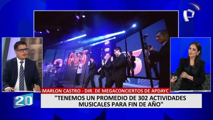 Director de Megaconciertos de Apdayc: "Tenemos 302 actividades musicales para fin de año"