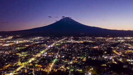 Mount Fuji On Sunset At Fujiyoshida City.