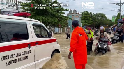 Sintflutartige Regenfälle in Indonesien