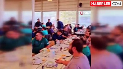 Yüzde 35'lik zammı beğenmeyen Bosch Fabrikası çalışanları yemekhanede eylem yaptı