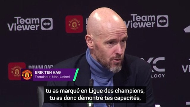 Ten Hag sur Højlund : “Maintenant qu'il a marqué son premier but, il en marquera d'autres”