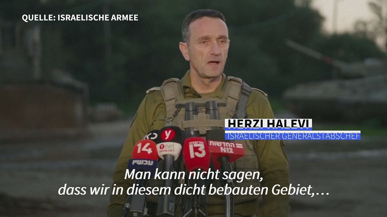 Israels Armeechef: Krieg gegen Hamas wird noch "viele Monate" dauern