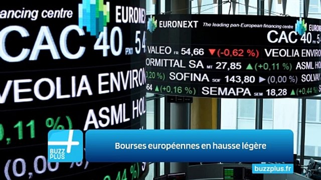 Bourses européennes en hausse légère