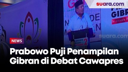Prabowo Puji Penampilan Gibran di Debat Cawapres