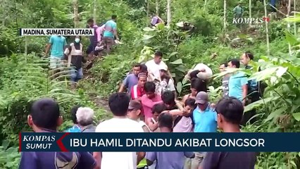 Dampak Longsor, Ibu Hamil di Mandailing Natal Ditandu Warga