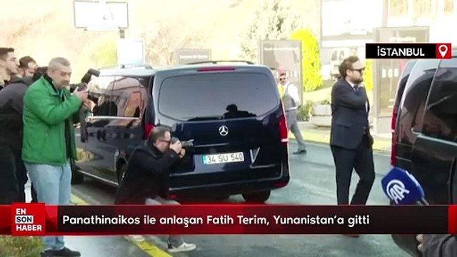 Panathinaikos ile anlaşan teknik direktör Fatih Terim, Yunanistan'a gitti
