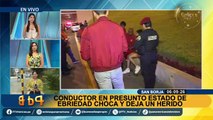 Accidente en San Borja: chofer en presunto estado de ebriedad choca y deja un herido