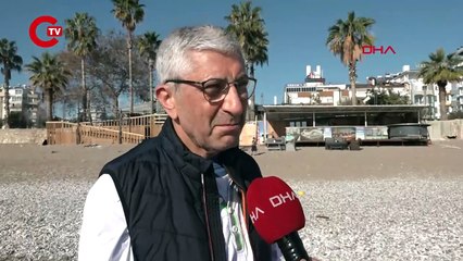 ANTALYA'DA YAZDAN KALMA HAVADA SAHİL KEYFİ