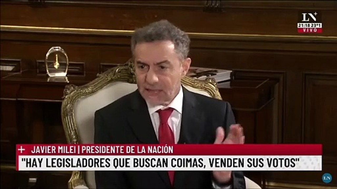 Javier Milei con Majul