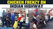 Chicken Loot! Feather Frenzy on Expressway: Chicken Jackpot Amid Foggy Crash in Agra| Oneindia