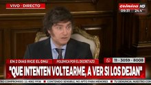 Javier Milei: "Que intenten volearme, a ver si los dejan"