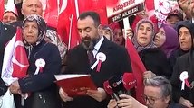 DEM Parti önünde Türk bayraklı, sarı torbalı protesto