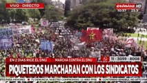 Masiva marcha y protesta contra el DNU de Javier Milei