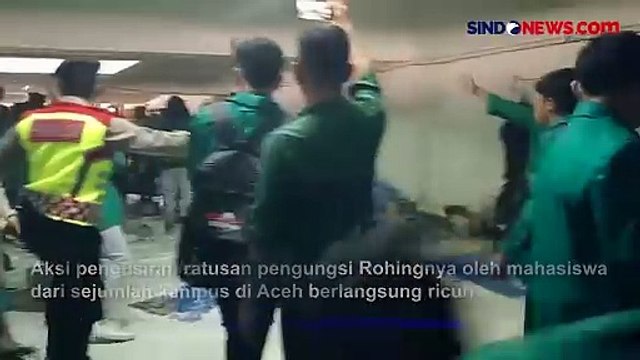 Ratusan Pengungsi Rohingnya di Aceh Diusir Paksa Mahasiswa, Aksi Berlangsung Ricuh
