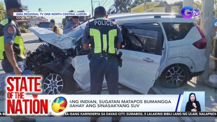 4 na dayuhang Indian, sugatan matapos bumangga sa gate ng bahay ang sinasakyang SUV | SONA