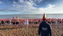 Watch as hundreds brave freezing waters in annual Boxing Day dip