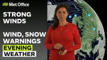 Met Office Evening Weather Forecast 27/12/23 - Strong winds and rain/snow showers
