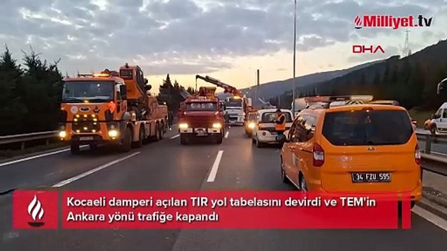 TEM'de feci kaza! Ankara yönü trafiğe kapandı