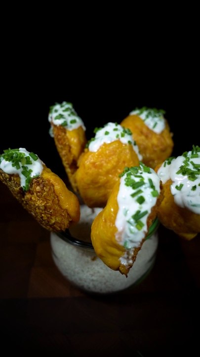 Recettes de sucettes tenders au poulet et cheddar ! #Dailyfood #food #cuisine #recette #asmr