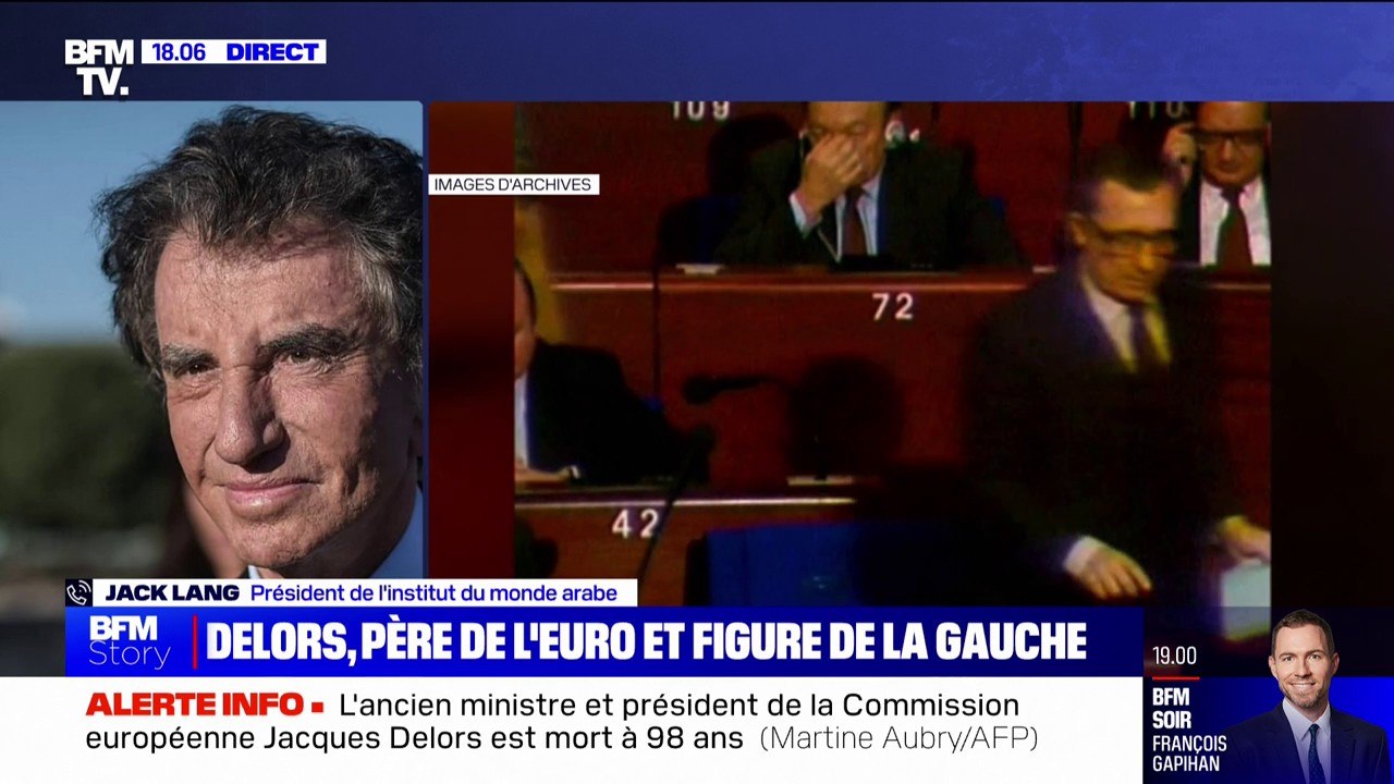 Jack Lang réagit au décès de Jacques Delors: "C'était un homme d'une intelligence fine, subtile, exceptionnelle"