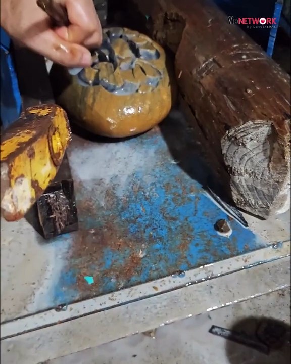 Picked up a rock from the river and he had a wonderful gadget