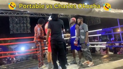Portable Defeats Charles Okocha in celebrity boxing fight Part 1