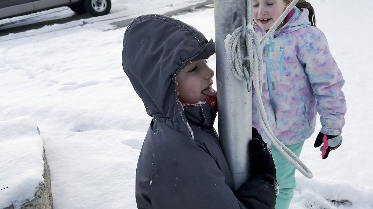 Tongue Gets Stuck To Flagpole video Dailymotion