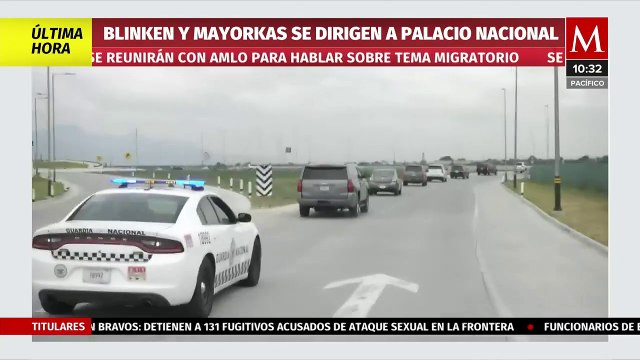 Blinken y Mayorkas llegan al AIFA, se dirigen a Palacio Nacional para reunión con AMLO
