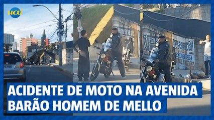 Acidente de moto na Av. Barão Homem de Mello, em BH