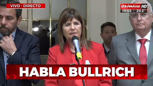 Patricia Bullrich: El 90% de los participantes de la marcha lo hicieron en forma pacifica