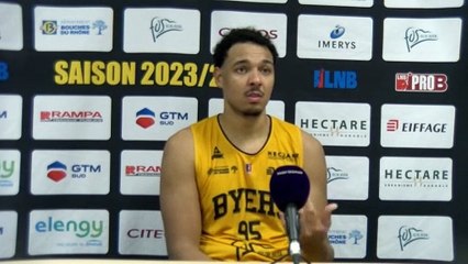 Reaction maritima du pivot Vincent Vent après la défaite contre Antibes