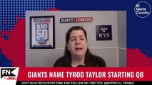 Tyrod Taylor Named Starter for Giants vs. Rams