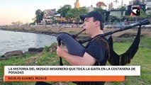 La historia del músico misionero que toca la gaita en la Costanera de Posadas
