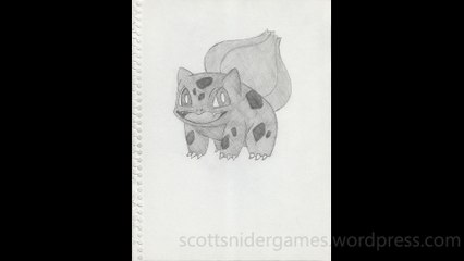 Pokemon Pencil Sketch Video #1: Bulbasaur (12-27-2023)