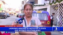 Villa María del Triunfo: joven intenta frustrar asalto y lo arrojan de mototaxi en movimiento