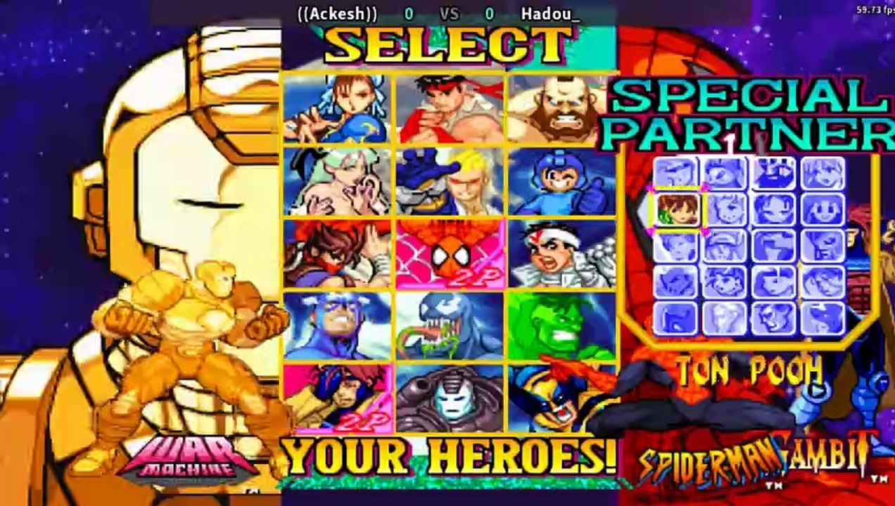 REMATCH! ((Ackesh))  VS Hadou_  - MARVEL vs CAPCOM