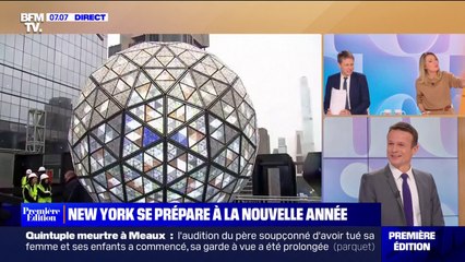 New York se prépare à la nouvelle année, avec l'installation de sa traditionnelle boule lumineuse