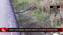İzmir'de telefon hattı kablosu boynuna dolanan motosiklet sürücüsü öldü