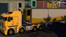 Kenworth K200 con mucho tráfico subiendo Letras - Colombia Real Map - American Truck Simulator - Old School Trucking.