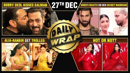 Bobby Deol KISSES Salman, Shruti Reacts On Her Secret Marriage, SRK's Witty Reply Top 10 News