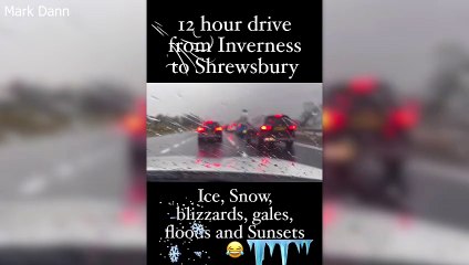 Epic 12-Hour Journey from Inverness to Shrewsbury: Conquering Snow, Gales & Floods ❄️🌧️
