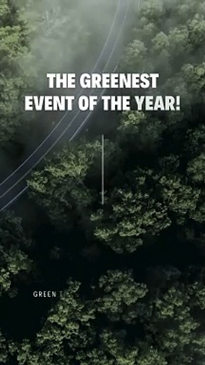 Environmental Event Promotion Charity Instagram Reel in Green White Simple Typographic Style