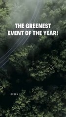 Environmental Event Promotion Charity Instagram Reel in Green White Simple Typographic Style