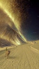 Of another kind, near the aurora borealis