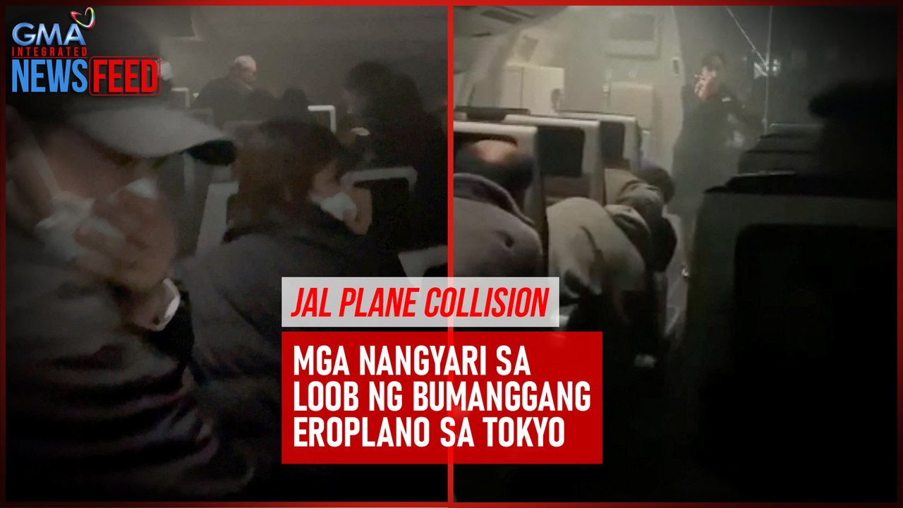 JAL plane collision – Mga nangyari sa loob ng bumanggang eroplano sa Tokyo | GMA Integrated Newsfeed